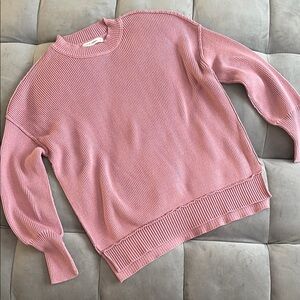 moon & madison Dusty Rose Ribbed Sweater